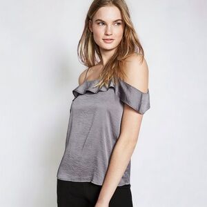 • Express • Satin Cold-Shoulder Top